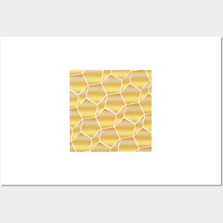 Gold Honeycomb Posters and Art